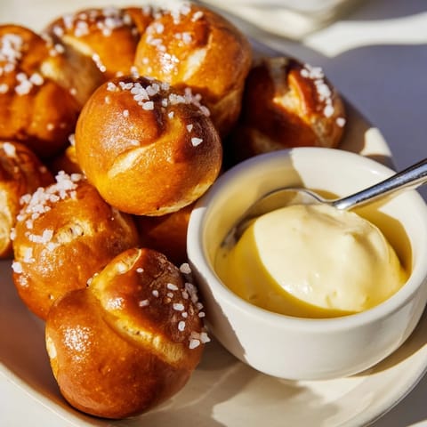 Pretzel Bites with Cheese Dip