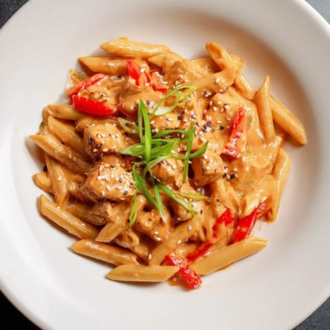 Perfect for weeknight dinners, this easy fusion recipe balances creamy richness with a touch of heat.