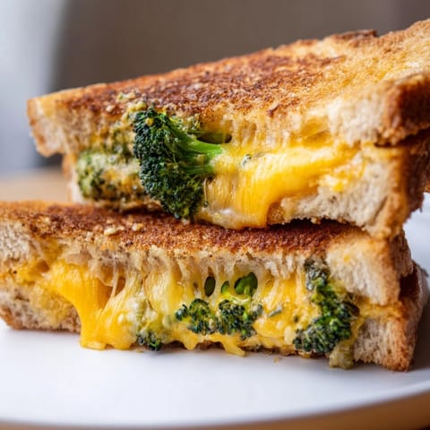 Roasted Broccoli & Cheddar Grilled Cheese