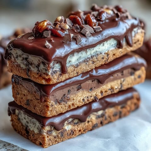 Celebrate graduation with chewy, colorful cookie bars, studded with chocolate chips and topped with white chocolate drizzle.