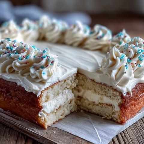 Simple Graduation Sheet Cake with Class of 2026 Piping—festive vanilla sheet cake topped with creamy buttercream and celebratory Class of 2026 piping—perfect for graduation parties.