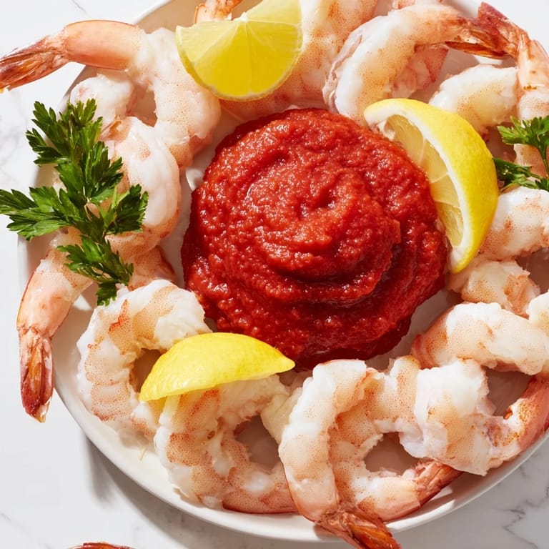 Fresh, succulent Shrimp Cocktail with parsley garnish, a delightful and refreshing starter.