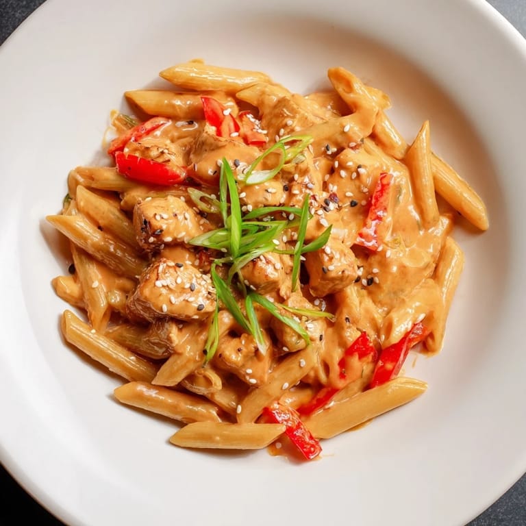 Perfect for weeknight dinners, this easy fusion recipe balances creamy richness with a touch of heat.