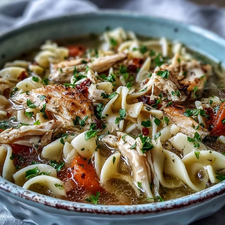 Hearty Instant Pot Chicken Noodle Soup, ready in 30 minutes, perfect for a comforting weeknight family dinner.