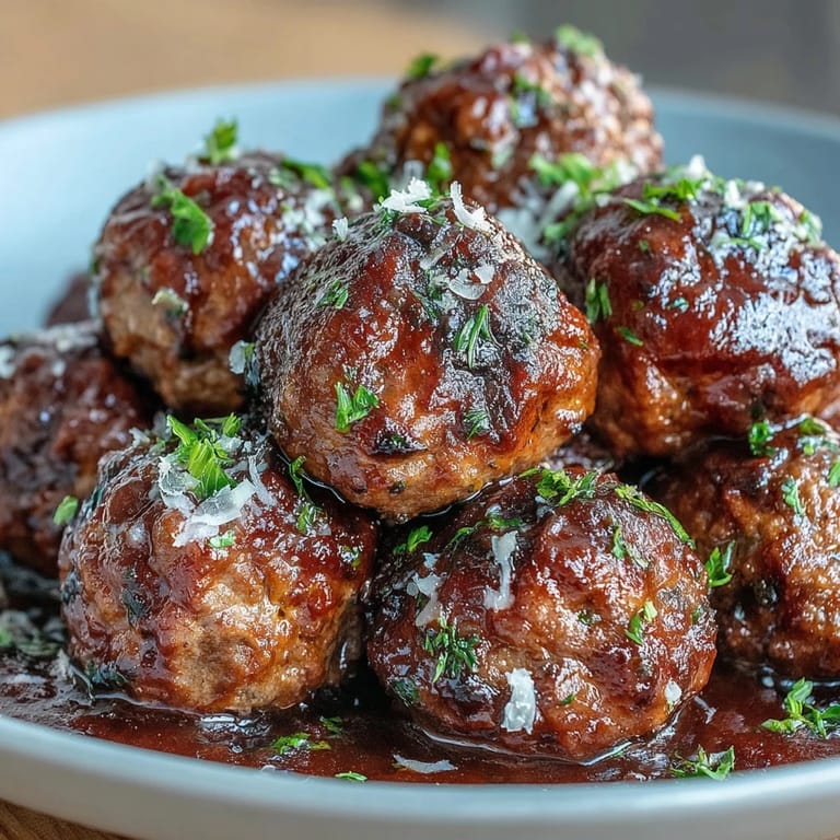 Flavorful slow cooker meatballs in marinara, cooked low and slow, perfect for gatherings or a comforting family meal.